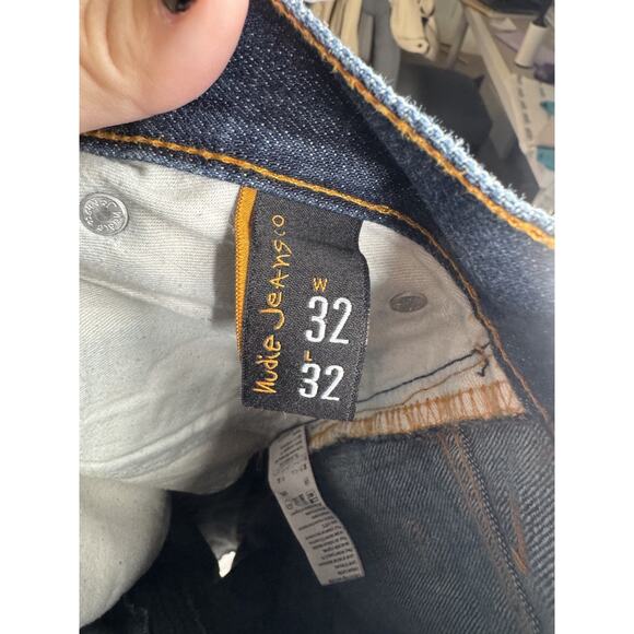 Nudie Men's Dark Wash Average Joe Dry Heavy Jeans Size 32 X 32 - Picture 4 of 6